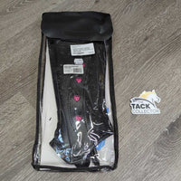 JUNIORS Synthetic Leather Half Chaps "Hearts", bag *new

