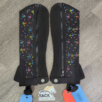 JUNIORS Synthetic Half Chaps "Stars", bag *new
