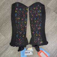 JUNIORS Synthetic Half Chaps "Stars", bag *new
