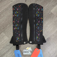 JUNIORS Synthetic Half Chaps "Stars", bag *new
