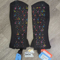 JUNIORS Synthetic Half Chaps "Stars", bag *new
