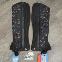 JUNIORS Synthetic Half Chaps "Stars", bag *new
