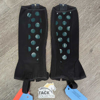 JUNIORS Synthetic Half Chaps "Polka Dots", bag *new
