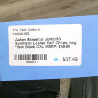 JUNIORS Synthetic Leaher Half Chaps, bag *new
