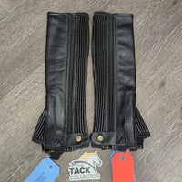 JUNIORS Leather Half Chaps, bag *new

