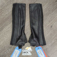 JUNIORS Leather Half Chaps, bag *new
