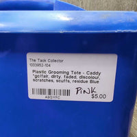 Plastic Grooming Tote - Caddy *gc/fair, dirty. faded, discolour, scratches, scuffs, residue
