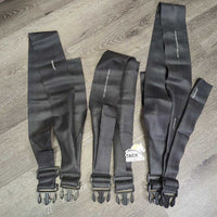 3 Elastic Core Strap Attachments ONLY *vgc, clean, rubbed/peeling text
