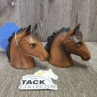 Vintage - Collectible Horse Head Salt & Pepper Shakers *vgc, mnr rubs, residue, stains & chipped ear

