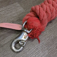 Cotton Lead Rope, bull snap *gc, clean, faded, residue, stains, mnr frays, rust
