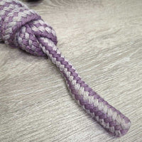 Fleece - Nylon Halter, adj, snap, braided lead *gc, dirt, hair, stains, puckers, faded, pilly, snags, threads
