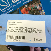 Style 8600, All Weather Riding Gloves, Leopard Print, Tags, *new
