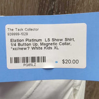 LS Show Shirt, 1/4 Button Up, Magnetic Collar, *xc/new?

