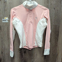 LS Sun Shirt, 1/4 Button Up, Snap Collar, *xc/new?
