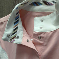 LS Sun Shirt, 1/4 Button Up, Snap Collar, *vgc, mnr stains
