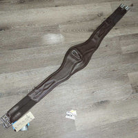 Contoured Leather Jump Girth, 2x els, 2x D-ring, Carabiner, Tags, *new
