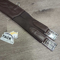 Contoured Leather Jump Girth, 2x els, 2x D-ring, Carabiner, Tags, *new
