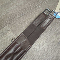 Contoured Leather Jump Girth, 2x els, 2x D-ring, Carabiner, Tags, *new
