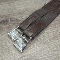 Contoured Leather Jump Girth, 2x els, 2x D-ring, Carabiner, Tags, *new
