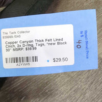 Copper Canyon Thick Felt Lined Cinch, 2x D-ring, Tags, *new
