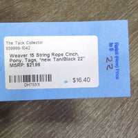 15 String Rope Cinch, Pony, Tags, *new
