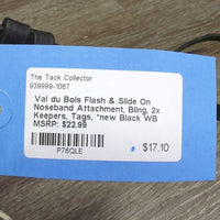Flash & Slide On Noseband Attachment, Bling, 2x Keepers, Tags, *new
