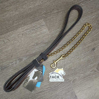 FS Leather Lead & Brass Chain, Tags, *new
