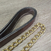 FS Leather Lead & Brass Chain, Tags, *new
