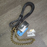 FS Leather Lead & Brass Chain, White Film, Tags, *new
