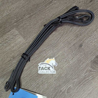 Flat Curb Reins, 2x Leather Stops, Tags, *new
