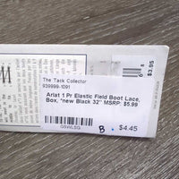 1 Pr Elastic Field Boot Lace, Box, *new
