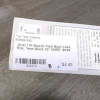 1 Pr Elastic Field Boot Lace, Box, *new
