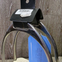 Pr Stirrup Irons, Rubber Pads, Tags, *new
