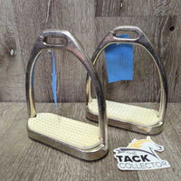 Pr Knife Edge Stirrup Irons, Rubber Pads, Damaged Cardboard Tag, *new
