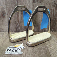 Pr Knife Edge Stirrup Irons, Rubber Pads, Damaged Cardboard Tag, *new
