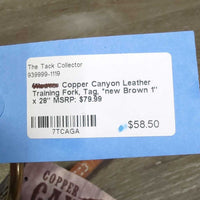 Copper Canyon Leather Training Fork, Tag, *new
