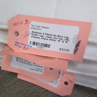4 Fleece No Bow Leg Quilts *vgc, clean, mnr hair, pills, creases, stains

