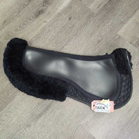Shimmable Half Pad, Rolled Fleece Edge *gc/fair, clean, v.holey edge, threads, rubs, faded, puckers
