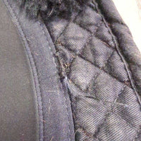 Shimmable Half Pad, Rolled Fleece Edge *gc/fair, clean, v.holey edge, threads, rubs, faded, puckers
