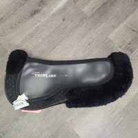 Shimmable Half Pad, Rolled Fleece Edge *gc/fair, clean, v.holey edge, threads, rubs, faded, puckers
