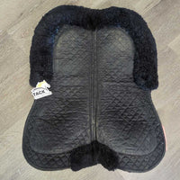 Shimmable Half Pad, Rolled Fleece Edge *gc/fair, clean, v.holey edge, threads, rubs, faded, puckers
