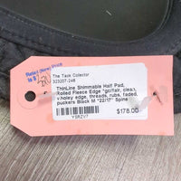 Shimmable Half Pad, Rolled Fleece Edge *gc/fair, clean, v.holey edge, threads, rubs, faded, puckers
