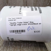 "Quality Trailer Sales" Mug *vgc/gc, edge crack
