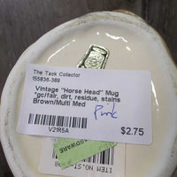Vintage "Horse Head" Mug *gc/fair, dirt, residue, stains
