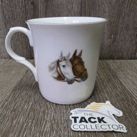 Vintage Bone China Mug "2 Horse Head" *vgc/gc, mnr rubs, scuffs & scratches
