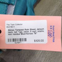 Rain Sheet, detach neck, tail *vgc, clean, 0 wpf, stains, mnr residue
