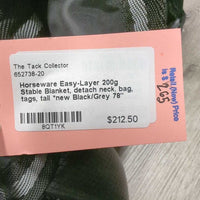 200g Stable Blanket, detach neck, bag, tags, tail *new
