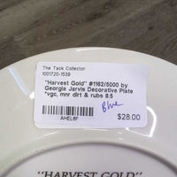 "Harvest Gold" #1162/5000 by Georgia Jarvis Decorative Plate *vgc, mnr dirt & rubs
