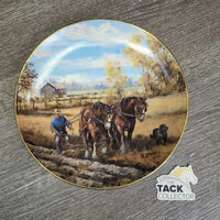 "Summer Plowing" #1667/5000 by Georgia Jarvis Decorative Plate *SIGNED *gc, dirty, residue, rubs
