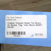 Copper Canyon Nylon Tie Down, 2x Snaps, Tag, *new
